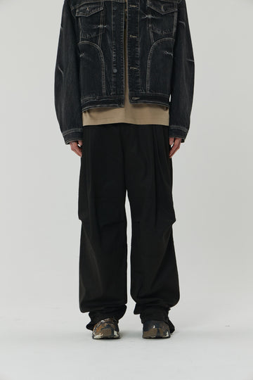 23SS DOUBLE TUCK TAB NYLON PANTS